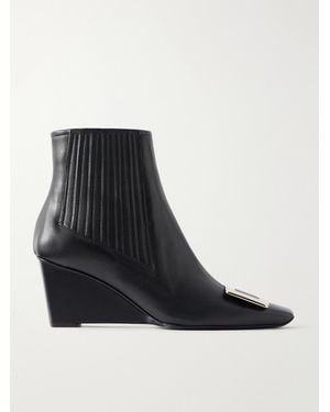 Roger Vivier Belle Vivier 60 Leather Ankle Boots - Black