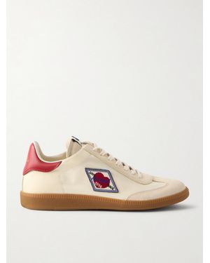 Isabel Marant Kaycee Appliquéd Leather Trainers - Pink
