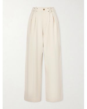 Isabel Marant Ireme Embellished Wide-Leg Jeans - Natural