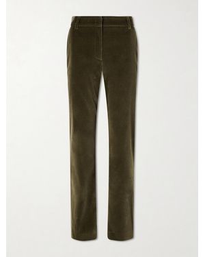 La DoubleJ Velvet Straight-Leg Pants - Green