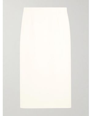 Alessandra Rich Wool Midi Skirt - White