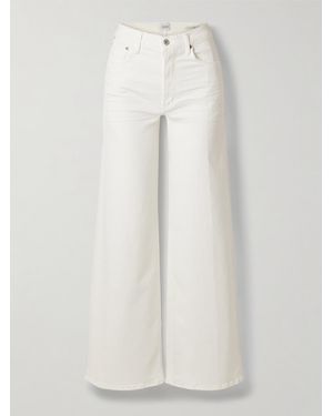 Citizens of Humanity Lyra Long Halbhohe Jeans Mit Weitem Bein - Weiß