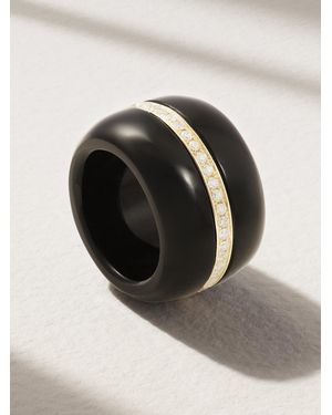 BY PARIAH Pebble 14-karat Gold, Onyx And Diamond Ring - Black