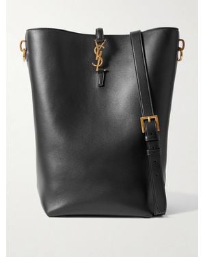 Saint Laurent Le 37 Long Beuteltasche Aus Leder - Schwarz