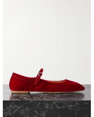 Aeyde Uma Mary-Jane-Ballerinas Aus Samt - Rot