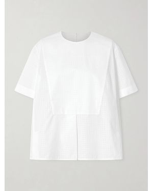 Jil Sander Checked Cotton T-Shirt - White