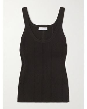 Gabriela Hearst Lucy Pointelle-Knit Wool Tank Top - Black