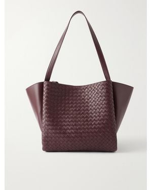 Bottega Veneta Corso Intrecciato Nappa Leather Tote - Purple