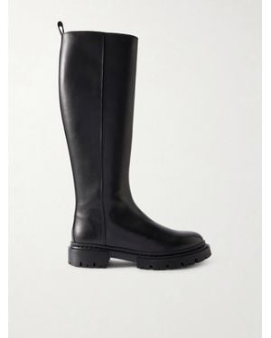 STAUD Henry Leather Knee Boots - Black
