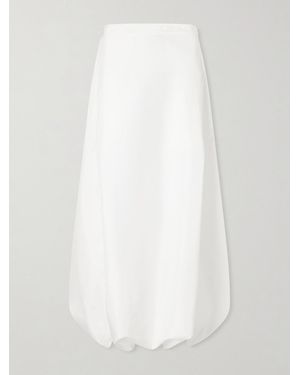 Tibi Jalousie Shell Midi Skirt - White