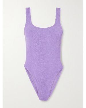 Hunza G Maillot De Bain En Crépon - Violet