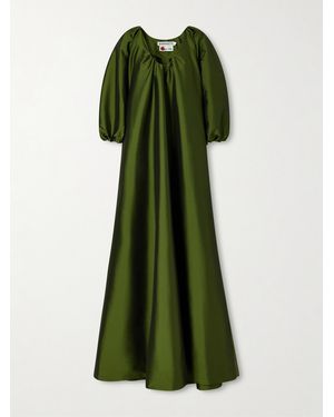 BERNADETTE George Gathered Taffeta Gown - Green
