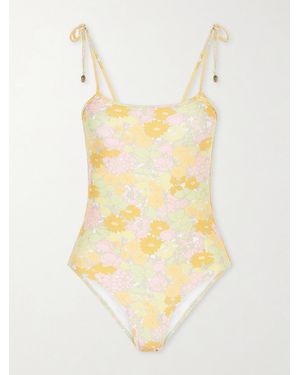 Chloé Floral-Print Swimsuit - Yellow