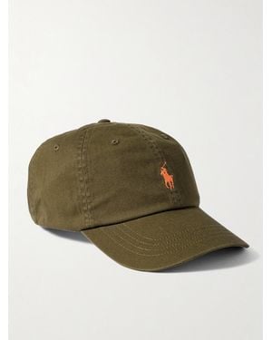 Polo Ralph Lauren Embroidered Cotton-Twill Cap - Green