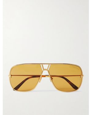 Tom Ford Stavros Aviator-Style-Tone Sunglasses - Metallic