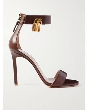 Tom Ford Padlock Sandalen Aus Leder Mit Verzierungen - Rot