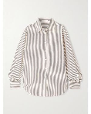Frankie Shop Peri Hemd Aus Gestreiftem Twill Aus Einer Lyocell-Mischung - Natur