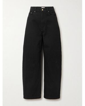 OSSOU Bends High-Rise Barrel-Leg Jeans - Schwarz