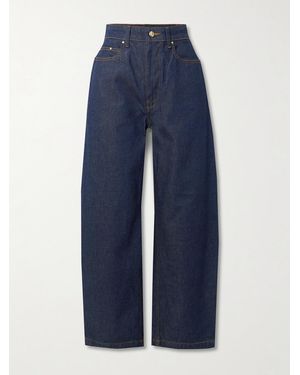 OSSOU Bends High-Rise Barrel-Leg Jeans - Blau