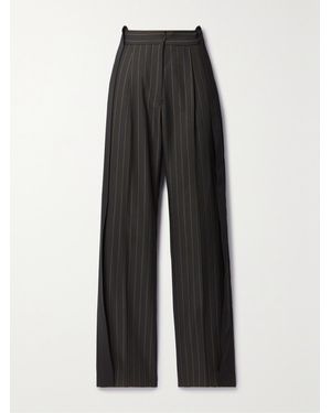DIOTIMA Stona Panelled Twill Straight-Leg Trousers - Black