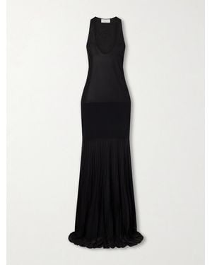 Brandon Maxwell Delphine Stretch-Knit Gown - Black