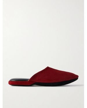 Charvet Slippers Aus Veloursleder - Rot