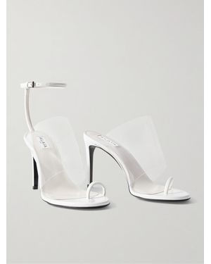Alaïa Asymmetric Patent-Leather And Pvc Sandals - White