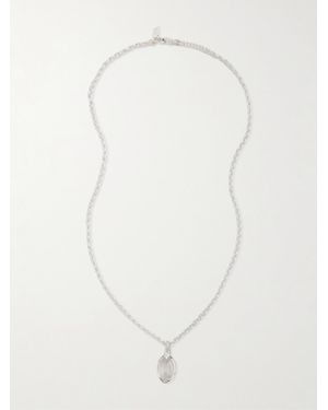 Loren Stewart Orb Sterling Quartz Necklace - White