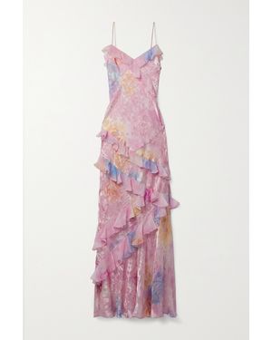 LoveShackFancy Rialto Ruffled Silk-blend Gown - Pink