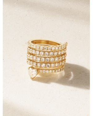SHAY Spiral Heart Pinky 18-Karat Diamond Ring - Natural