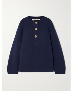 Carven Kurzärmeliger Pullover Aus Wolle - Blau