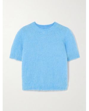 Doen Hearst Cropped Alpaca-Blend Sweater - Blau