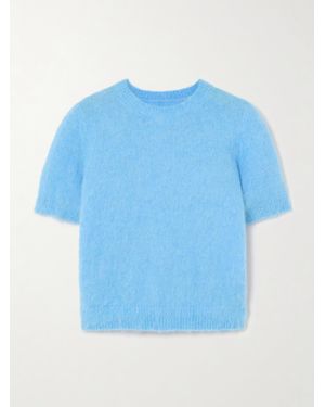 Doen Hearst Cropped Alpaca-Blend Sweater - Blue