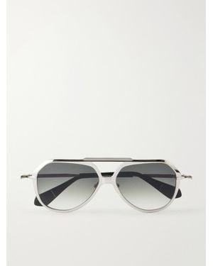 Jacques Marie Mage Lou Lou De La Falaise Louise Aviator-Style Titanium Sunglasses - Metallic