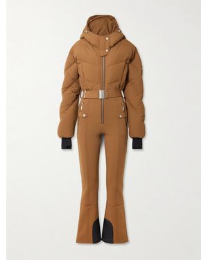 CORDOVA Ajax Hooded Belted Recycled Quilted Down Ski Suit - Natural
