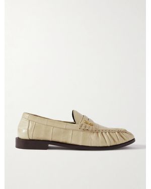 Saint Laurent Le Loafer Leather Loafers - White