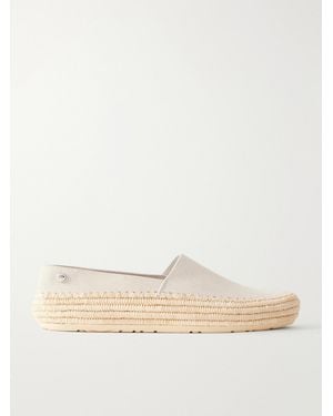 Loewe Paula's Ibiza Rio Suede And Raffia Espadrilles - Natural
