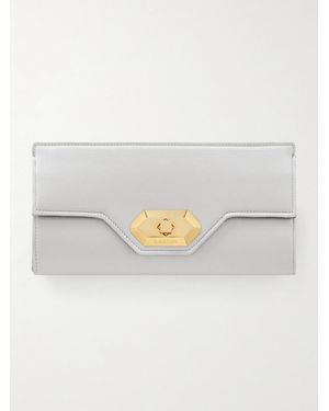 Lanvin Invitation Small Metallic Satin Clutch