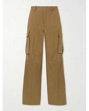 Victoria Beckham Cotton-Twill Cargo Trousers - Natural