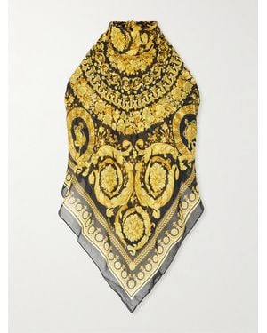 Versace Haut En Voile De Coton Et Soie Mélangés Imprimé - Métallisé