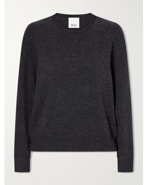 Allude Wool And Cashmere-Blend Sweater - Black
