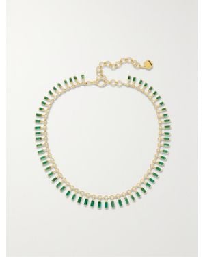 SHAY Dot-Dash Kette Aus 18 Karat Mit Smaragden Und Diamanten - Grün