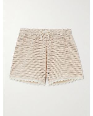 Sea Sally Shorts Aus Gehäkelter Baumwolle - Natur