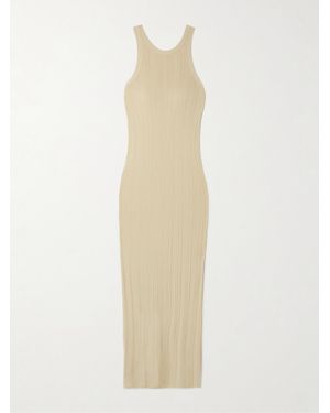TOTEME Ribbed-Knit Maxi Dress - Natural