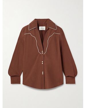 Johanna Ortiz Hacia Puerto Cotton-Poplin Shirt - Brown