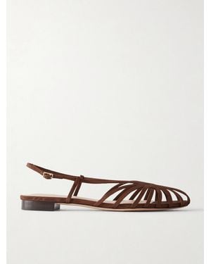 Loeffler Randall Devon Moiré Slingback Flats - Brown