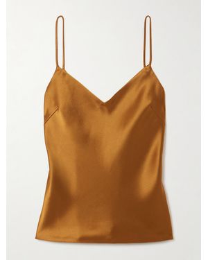 Galvan London Ischia Top Aus Satin - Braun