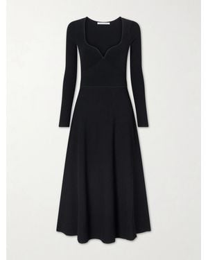 Maria McManus Ribbed Stretch-Jersey Bustier Maxi Dress - Black