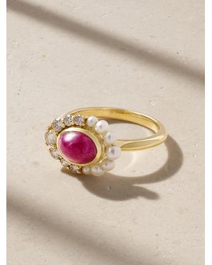 AMRAPALI LONDON Navratna 18-Karat Multi-Stone Ring - Natural