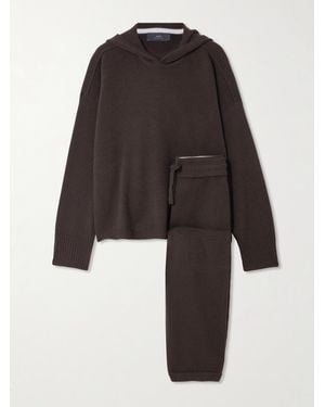 arch4 Oli & Eloise Cashmere Hoodie And Track Pants Set - Black